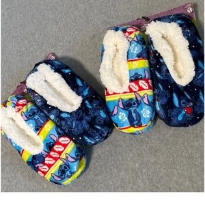 Disney Lilo And Stitch Fuzzy Slipper Socks Bundle Lot Pack